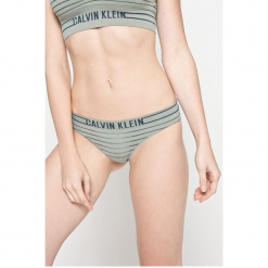 Calvin Klein Underwear - Figi. Szare figi damskie Calvin Klein Underwear, z dzianiny. W wyprzedaży za 49.90 zł.
