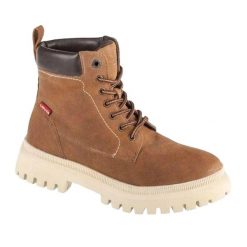 Botki Damskie Lennox. Brązowe botki damskie Levi's, z gumy, z okrągłym noskiem, bez obcasa, na obcasie, bez zapięcia. Za 371.99 zł.