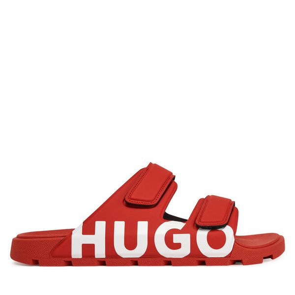 Klapki HUGO. Czerwone klapki męskie Hugo. Za 274.99 zł.