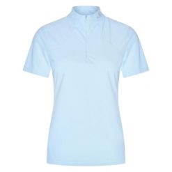 Damska koszulka do jazdy konnej HV Polo Lalu. Niebieskie koszule damskie HV POLO, bez wzorów, sportowe, bez kołnierzyka, bez ramiączek. Za 221.50 zł.