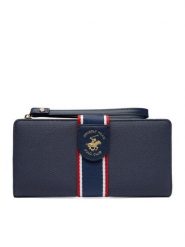 Beverly Hills Polo Club Portfel CEO-BHPC-W1-006-AW25 Granatowy. Niebieskie portfele damskie Beverly Hills Polo Club, bez wzorów, z materiału. Za 79.99 zł.