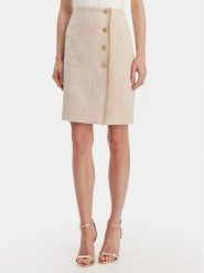Luisa Spagnoli Spódnica ołówkowa Tanzania 543169 Beżowy Regular Fit. Brązowe spódnice damskie Luisa Spagnoli, bez wzorów, z bawełny, ołówkowe. Za 902.99 zł.