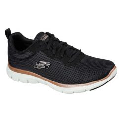 Buty do chodzenia damskie Skechers Flex Appeal 40. Czarne obuwie sportowe damskie Skechers, bez wzorów, z gumy, trekkingowe. Za 354.00 zł.