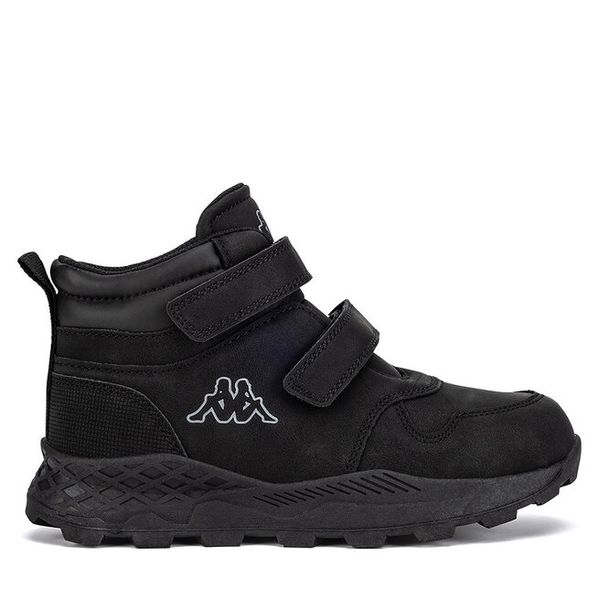 Sneakersy Kappa. Czarne trampki i tenisówki chłopięce Kappa, bez wzorów, bez zapięcia. Za 89.99 zł.