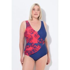 Damskie Strój kąpielowy kopertowy styl miękkie miseczki ozdobna sprzączka. Niebieskie kostiumy jednoczęściowe damskie Ulla Popken, plus size, bez wzorów, z elastanu, sportowe, plus size. Za 279.99 zł.