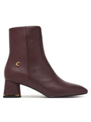 Coccinelle Botki C-Everday Smo E4 U1L 11 01 01 Bordowy. Czerwone botki damskie Coccinelle, ze skóry, bez obcasa, na słupku, bez zapięcia. Za 1,249.00 zł.