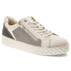 Beżowe Sneakersy Marco Tozzi Modne Obuwie Damskie. Brązowe obuwie sportowe damskie Marco Tozzi, bez wzorów, z materiału. Za 254.99 zł.