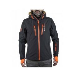 Kurtka softshellowa ze sztucznym futrem Peak Mountain Casada. Czarne kurtki snowboardowe męskie Peak Mountain, m, bez wzorów, bez kaptura, narciarskie. W wyprzedaży za 293.00 zł.