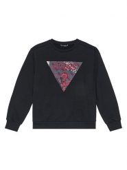 Guess Bluza L5BQ02 KAD74 Czarny Regular Fit. Czarne bluzy dla chłopców Guess, z aplikacjami, z bawełny, bez ramiączek, bez kaptura. Za 159.99 zł.
