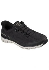 Buty SKECHERS 104556S GLIDE STEP AT EASE Czarny. Czarne trekkingi damskie Skechers, trekkingowe. Za 338.99 zł.