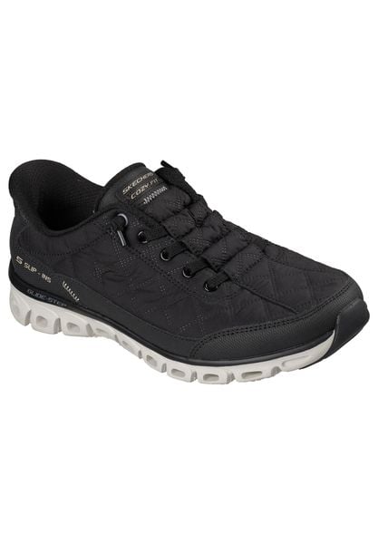 Buty SKECHERS 104556S GLIDE STEP AT EASE Czarny. Czarne trekkingi damskie Skechers, trekkingowe. Za 342.99 zł.