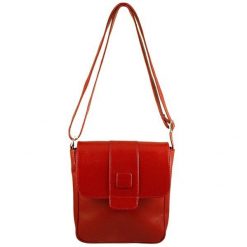 Torebka skórzana damska listonoszka DAN-A T123A czerwona. Czerwone torebki shopper damskie DAN-A, bez wzorów, ze skóry, eleganckie, bez dodatków. Za 239.99 zł.