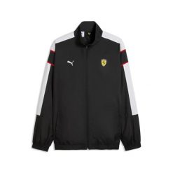 Kurtka dresowa Ferrari. Czarne kurtki męskie Puma, l, bez wzorów, z dresówki, eleganckie, bez kaptura. Za 411.50 zł.