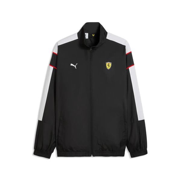 Kurtka dresowa Ferrari. Czarne kurtki męskie Puma, l, bez wzorów, z dresówki. Za 411.50 zł.