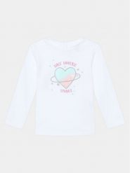 OVS Bluzka 1823655 Biały Regular Fit. Białe bluzki dla dziewczynek OVS, bez wzorów, z bawełny, bez ramiączek. Za 29.99 zł.