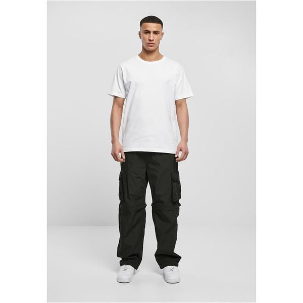 Spodnie cargo zippé Urban Classics. Czarne spodnie materiałowe męskie Urban Classics, m, bez wzorów, z bawełny. Za 241.80 zł.