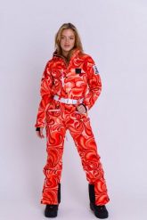 Kombinezon narciarski Shagadelic Baby! - damski. Czerwone spodnie snowboardowe damskie OOSC, m, bez wzorów, z materiału, narciarskie. Za 1,710.99 zł.