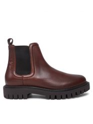 Tommy Hilfiger Sztyblety Casual Hilfiger Chunky Lth Chels FM0FM05197 Brązowy. Brązowe botki męskie Tommy Hilfiger, bez wzorów, ze skóry, casualowe, bez zapięcia. Za 679.99 zł.