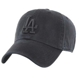 Męska czapka z daszkiem 47 Brand MLB Los Angeles Dodgers Cap. Czarne czapki i kapelusze męskie 47 Brand, bez wzorów, z bawełny, sportowe. Za 140.25 zł.