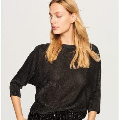 Sweter z brokatową nitką - Czarny. Czarne swetry damskie Reserved. Za 59.99 zł.