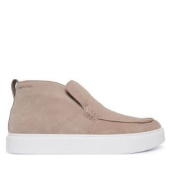 Półbuty Calvin Klein. Brązowe półbuty na co dzień męskie Calvin Klein, bez zapięcia. Za 649.99 zł.