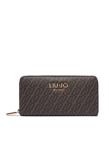 Liu Jo Portfel AF6170 E1137 Brązowy. Brązowe portfele damskie Liu Jo, bez wzorów, ze skóry. Za 249.99 zł.