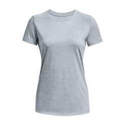 Koszulka treningowa damska Under Armour Tech SSC - Twist. Niebieskie koszulki sportowe damskie Under Armour, xs, bez wzorów, bez kołnierzyka, bez ramiączek. Za 69.99 zł.