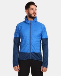 Męska kurtka hybrydowa ocieplana Kilpi GARES-M. Niebieskie kurtki sportowe męskie Kilpi, m, bez wzorów, z dzianiny, trekkingowe, primaloft. Za 267.50 zł.
