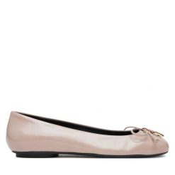 Baleriny Furla. Brązowe baleriny damskie Furla, bez wzorów, bez obcasa. Za 639.99 zł.