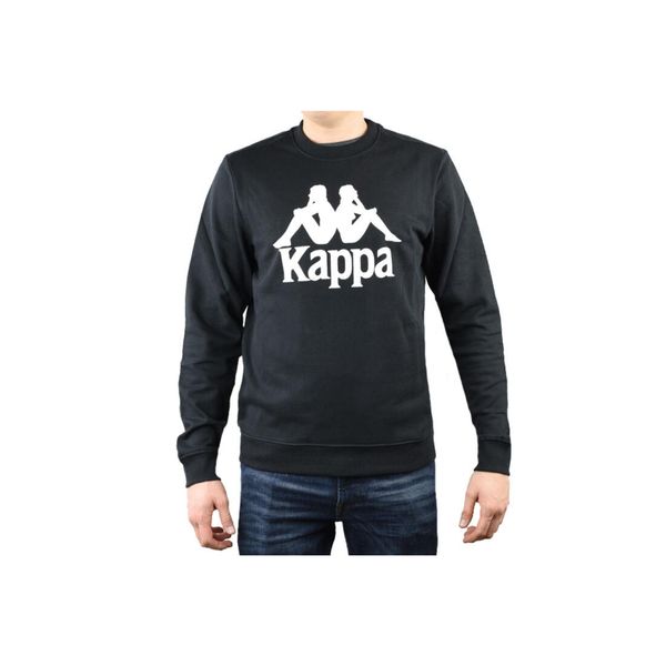 Kappa Sertum RN Sweatshirt, męska bluza. Czarne bluzy męskie Kappa, m, bez wzorów, z bawełny, bez kaptura. Za 89.99 zł.