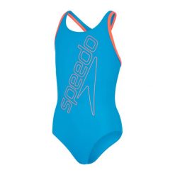 Strój kąpielowy dla dzieci Speedo Boom Star. Niebieskie stroje kąpielowe dla dziewczynek Speedo, bez wzorów, z poliesteru. Za 130.99 zł.