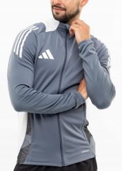 Bluza męska adidas Tiro 24 Competition Training. Szare bluzy męskie Adidas, m, bez wzorów, z poliesteru, bez kaptura, na fitness i siłownię. Za 195.99 zł.