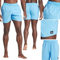Adidas KROTKIE SPODENKI MESKIE ADIDAS SOLID CLX SPODENKI KAPIELOWE NIEBIESKI IR6220 XL. Niebieskie kąpielówki męskie Adidas, m, bez wzorów, krótkie. Za 129.05 zł.