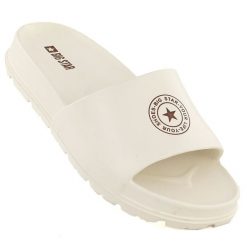 Klapki damskie basenowe plażowe na platformie czarne Big Star TT274A044. Czarne klapki damskie Big Star, bez wzorów, z materiału, retro, bez obcasa, na platformie. Za 79.99 zł.