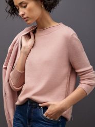 Street One Sweter z dzianiny Kobiety Sztuczne włókno różowy, 36. Czerwone swetry damskie Street One, bez wzorów, z dzianiny, street, bez kołnierzyka, bez ramiączek, bez kaptura. Za 229.95 zł.