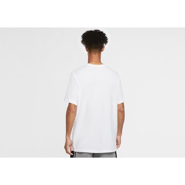 Koszulka męska nike air jordan 'air' dri-fit tee white. Białe koszulki sportowe męskie Nike, m, bez wzorów, bez kołnierzyka, bez ramiączek, do biegania, dri-fit (nike). Za 149.00 zł.