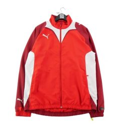 Second life - Kurtka dresowa męska czerwona - Jak nowy. Czerwone kurtki męskie Puma, m, bez wzorów, z dresówki, na fitness i siłownię. Za 146.96 zł.
