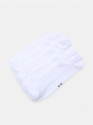 Skarpetki stopki OEKO-TEX 5 pack - biały. Białe skarpety męskie Sinsay, bez wzorów. Za 15.99 zł.
