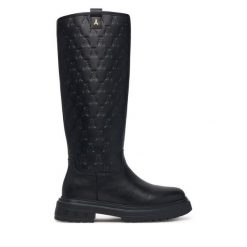 Kozaki Patrizia Pepe. Czarne buty zimowe dziewczęce Patrizia Pepe, bez wzorów, bez zapięcia. Za 824.99 zł.