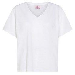 T-Shirt Deha Flamme' Szeroki Dekolt W Serek Damskie. Białe t-shirty damskie Deha, s, bez wzorów, z bawełny, klasyczne, bez kołnierzyka. Za 242.99 zł.
