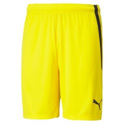 Spodenki męskie Puma teamLIGA. Czarne krótkie spodenki sportowe męskie Puma, m, bez wzorów, na fitness i siłownię. Za 120.39 zł.