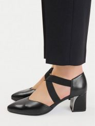 Lasocki Czółenka CEO-WB-UMI-04 Czarny. Czarne czółenka damskie Lasocki, bez wzorów, ze skóry, bez obcasa, bez zapięcia. Za 219.99 zł.