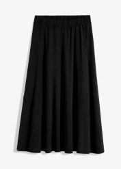 Spódnica z dżerseju, poszerzana dołem. Czerwone spódnice damskie bonprix, bez wzorów, z dżerseju, eleganckie. Za 122.99 zł.