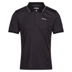Męska Koszulka Polo Remex II. Czarne koszulki polo męskie Regatta, m, bez wzorów, sportowe, bez ramiączek. Za 94.99 zł.