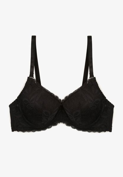 Czarny Biustonosz o Fasonie Full Cup z Koronką Finedis. Czarne biustonosze Born2be, bez wzorów, z jeansu. Za 19.99 zł.