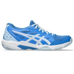 Damskie buty halowe Asics Gel-Rocket 11. Białe obuwie sportowe damskie Asics, bez wzorów, do piłki ręcznej. Za 302.20 zł.
