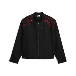 Kurtka z dresu Puma Racing. Czarne kurtki męskie Puma, s, bez wzorów, z dresówki, bez kaptura. Za 535.50 zł.