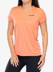 Koszulka biegowa damska Inov-8 Performance Short Sleeve. Czerwone koszulki sportowe damskie Inov-8, l, bez wzorów, z poliesteru, bez kołnierzyka, bez ramiączek, do biegania. Za 170.49 zł.