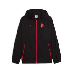 Kurtka dresowa AC Milan Woven 2025/26. Czarne kurtki męskie Puma, m, bez wzorów, z dresówki, eleganckie, bez kaptura. Za 309.00 zł.