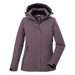 Damska kurtka narciarska Killtec Kow 357. Fioletowe kurtki snowboardowe damskie KILLTEC, bez wzorów, z kapturem, narciarskie. Za 572.00 zł.